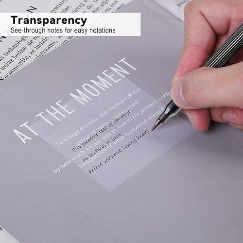 400 Sheets Transparent Sticky Notes, 3x3 inch 8 Pads Clear Sticky Notes, Self-Stick Translucent See Through Post Note Pads for Books Annotation thumbnail 3