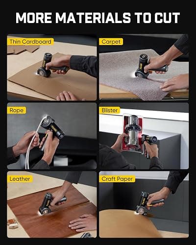 Fanttik C8 Nano Easyswap Cordless Electric Scissors with LED Display, Type-C Rechargeable Cardboard Cutter with 2 Blades, EasySwap Blade Change, LED Light, for Thin Cardboard Box Carpet Leather, Black thumbnail 8
