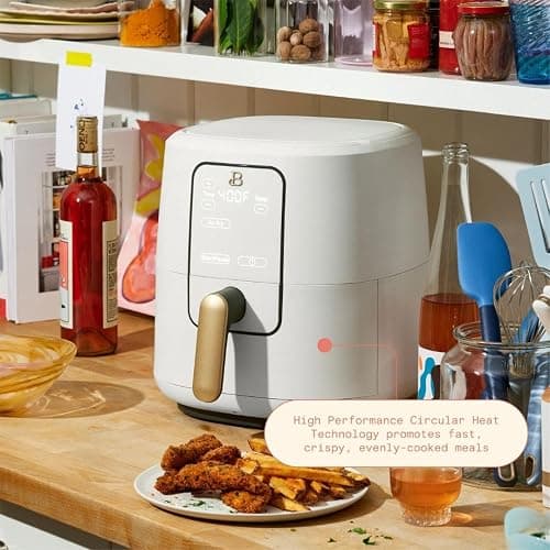 Beautiful by Drew 6-Quart Digital Air Fryer, TurboCrisp Technology, Touch-Activated Display, 1750W, 90–400°F, Dishwasher-Safe Basket thumbnail 2