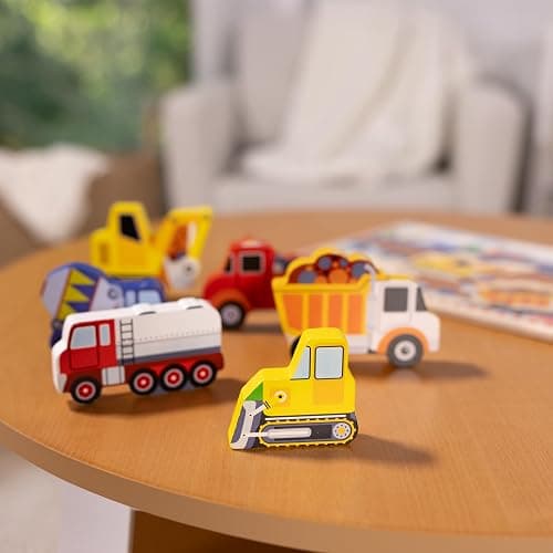Melissa & Doug Construction Vehicles Wooden Chunky Puzzle (6 pcs) - FSC Certified thumbnail 9
