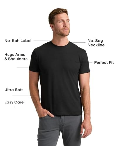 True Classic Mens T-Shirts – Short Sleeve Crew Neck T Shirts for Man, Cotton Blend Plain Novelty Men's T-Shirts thumbnail 3