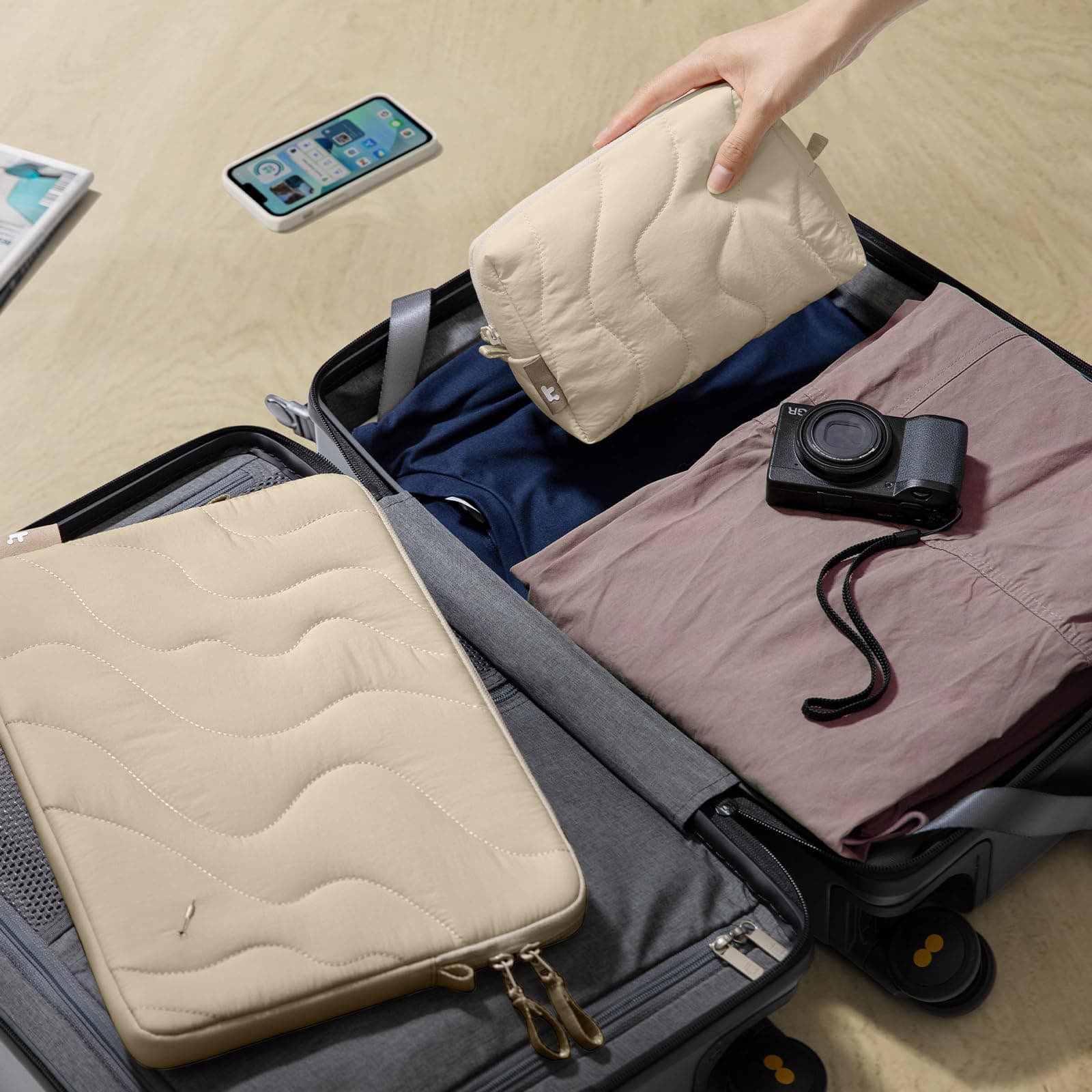 tomtoc Acolchado Bolsa Organizadora Electrónica, Bolsa para Cables Accesorios Resistente al agua, Bolsa Organizadora de Cables Portátil para Fuente de Alimentación de Power Bank, Memoria USB thumbnail 7