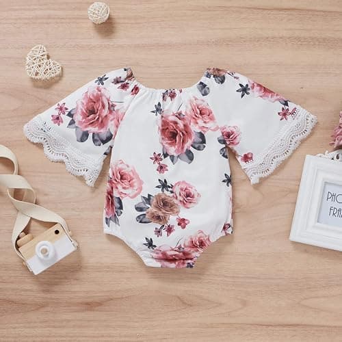 Aoswep - Pretty Floral Printed Baby Romper thumbnail 2