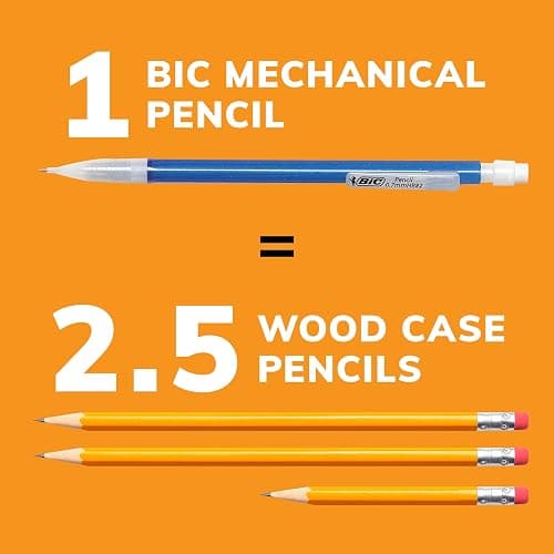 BIC Xtra-Sparkle Number 2 Mechanical Pencils With Erasers, Medium Point (0.7mm), 24-Count Pack, Mechanical Pencils for School Supplies thumbnail 7