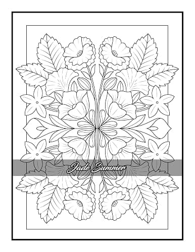 100 Flowers: An Adult Coloring Book with Bouquets, Wreaths, Swirls, Patterns, Decorations, Inspirational Designs, and Much More! thumbnail 44