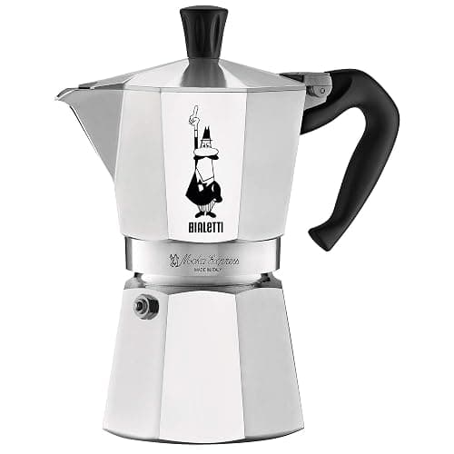 BIALETTI Moka Express 6-Cup Aluminum Stovetop Espresso Maker, Silver thumbnail 5