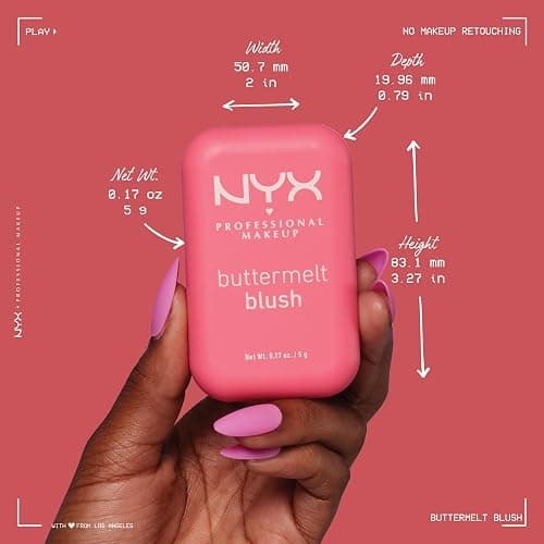 NYX PROFESSIONAL MAKEUP Buttermelt Powder Blush, Fade and Transfer-Resistant Blush, Up to 12HR Make Up Wear, Vegan Formula - Butta Together thumbnail 10
