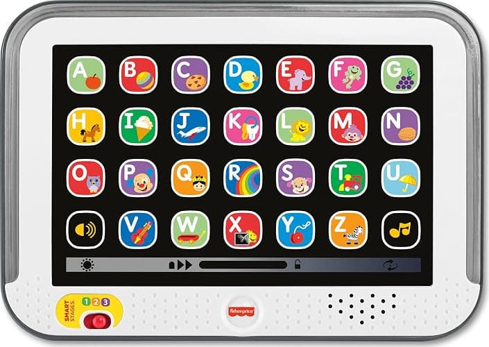 Fisher-Price Toddler Learning Toy Laugh & Learn Smart Stages Tablet Pretend Computer with Music & Lights for Kids Ages 1+ Years - Image 1