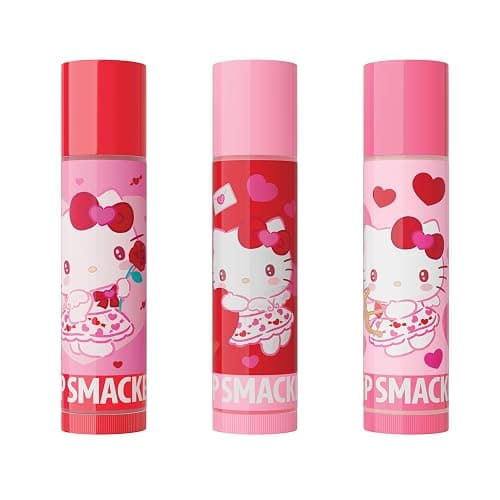 Lip Smacker Heart Tin Lip Balm Trio, Sweet & Fruity Flavors, Moisturizing & Hydrating Lip Care, Sheer Glossy Finish, Fun & Collectible Gift Set for All Ages - Hello Kitty thumbnail 8