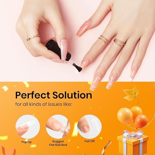 beetles Gel Polish 2 Pcs 15ml Nail Glue Kit for Acrylic Nails, 5 in 1 Super Strong Brush in Nail Gel Glue for False Nails Tips and Gel Nail Polish Led Lamp Required Nail Art Gift thumbnail 7