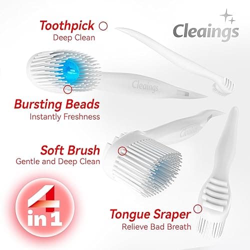 cleaings® Mini Disposable Toothbrush Set with Toothpaste – Travel Essentials, Portable Toothbrush for Women & Men, Camping, Road Trip, Vacation, 24 Count-Mix Flavor（Pack of 1） - Mix Flavor - 1 thumbnail 7