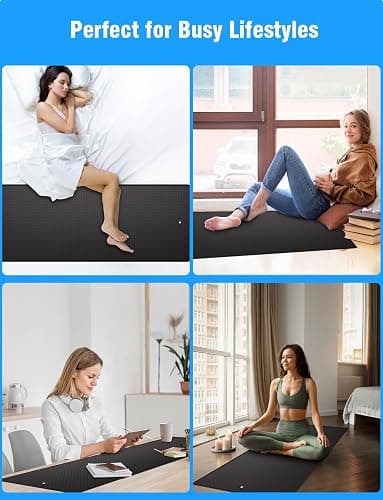 Grounding Mat for Bed with Leather, Improve Sleep, Relieve Stress & Pain, Anti-Slip & Eco-Friendly PU Leather, Includes Grounding Cord & Sleep Mask for Enhanced Rest Magnetic Therapy thumbnail 7