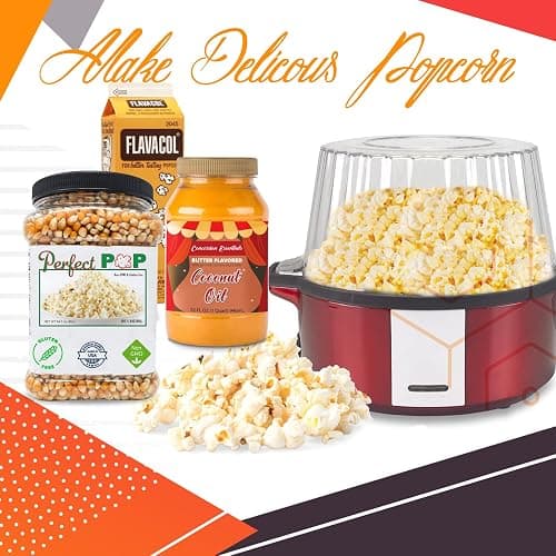 Perfectware Popcorn Kit- (Includes 35oz Popcorn Season Salt, 4lbs Yellow Kernels, and 32oz Butter Flavored Coconut Oil, Plain,PW-Popcorn Kit-3 thumbnail 3