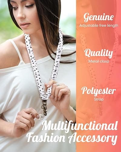 Geyoga Scrunchie Teacher Lanyard for ID Badge, Stretchy Neck Key Lanyards for Women Men, Long Lanyard for Back to School Gift thumbnail 3