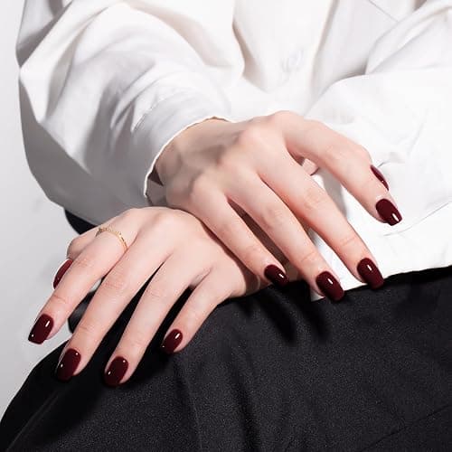 MAYCHAO 15ML Gel Nail Polish 1Pc Deep Cherry Red Nail Polish Soak Off UV LED Blood Red Nail Gel Polish Nail Art Starter Manicure Salon DIY at Home, 0.5 OZ thumbnail 3
