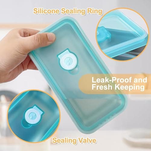 IGUOCY Grab and Go Snack Containers Reusable, Stainless Steel Snack Containers, 2 Compartment Condiment Bowls with Lids, Meal Prep Lunch Box, Takeout, Travel And Camping Food Storage (2Pcs) thumbnail 5