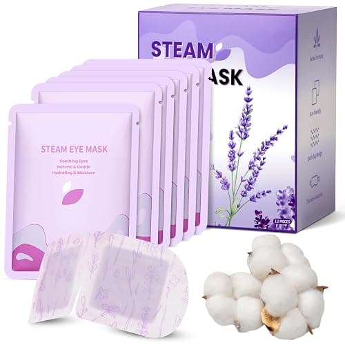 flintronic Máscara para Ojos de Vapor, 12 Pcs Eye Mask Warming, Lavanda Autocalentada Máscara de Ojos de Sueño Caliente Desechable para Relajación y Tensión de Ojos (Lavender) thumbnail 8