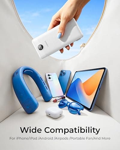 VEGER Portable Charger for iPhone, Power Bank Built in Cables and Wall Plug | 10000mAh,Ultra Slim&Compact,5 Outputs,LED Display,Flight-Safe,Travel Essentials Battery Pack for iPhone 17,iPad, Samsung,etc thumbnail 4