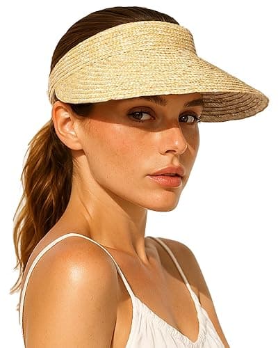 FURTALK Straw Sun Visor Hat