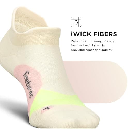 Feetures Elite Light Cushion No Show Tab Athletic Ankle Socks - Sport Sock with Targeted Compression thumbnail 6