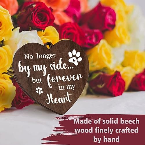 Jigfoxy Dog Memorial Gifts for Loss of Dog, Pet Cat Memorial Gifts for Dogs | Rotating Wooden Picture Frame for 4x6 Photo, Loss of Dog Cat Sympathy Passing Away Bereavement Remembrance Gift thumbnail 4