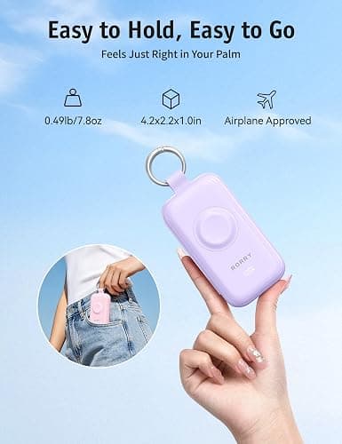 RORRY CharmGo Pro 45W Portable Charger Power Bank 10000mAh Battery Pack | Fast Charging, Built-in Cables, 3-in-1 Keychain Design, for iPhone, Apple Watch, iPad, MacBook, Travel Essential, Pocket Size thumbnail 7