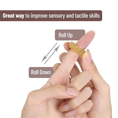 Mr. Pen- Spiky Sensory Rings, 10 Pack, Stress Relief Fidget Sensory Toys, Fidget Rings, Fidget Ring for Anxiety, Stress Relief Rings, Massager for Fidget ADHD Autism thumbnail 3