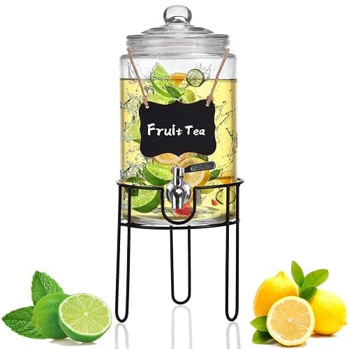 1 Gallon Drink Dispenser with Stand, Drink Dispensers for Parties, Beverage Dispenser with 100% Leakproof Spigot, Ideal for Lemonade, Juice, Water, Laundry Detergent Dispenser - Image 1
