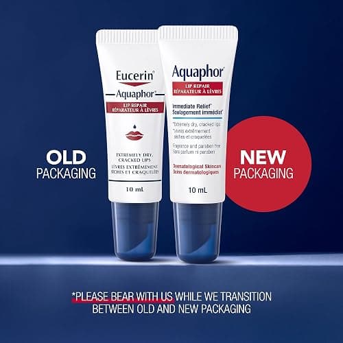 Aquaphor Lip Repair Lip Ointment for Extremely Dry, Chapped and Cracked Lips, Formulated with Panthenol and Vitamins C and E, Fragrance Free, Non Comedogenic Lip Balm, 10mL thumbnail 11