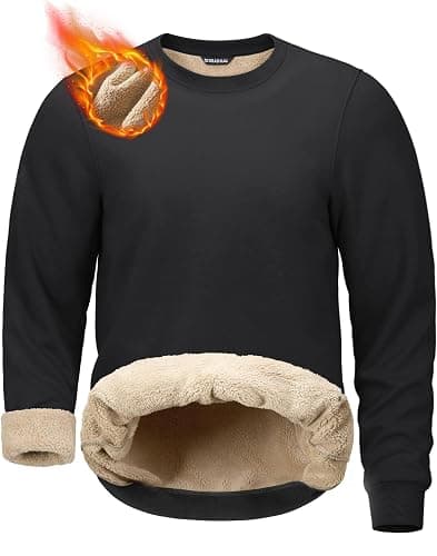 G Gradual Sherpa Lined Sweatshirts for Men Fleece Crewneck Sweatshirt Pullover Warm Shirts for Winter - Image 1