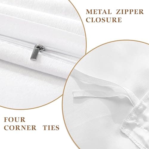 zcsm Polka Dot Duvet Cover Queen Size - Black and White Polka Dots Bedding Set & Bedroom Decor, 3 Piece, Soft Microfiber Reversible Comforter Cover & 2 Pillow Shams, with Zipper Closure and Ties thumbnail 6