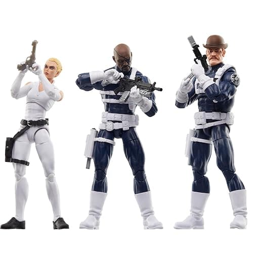 Marvel Legends Series S.H.I.E.L.D. Nick Fury Jr., Sharon Carter, and Dum Dum Dugan Action Figures - Image 1