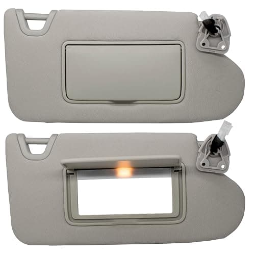 NHILES Driver/Left & Passenger/Right Sun Visor Compatible with Nissan Altima 2013 2014 2015 2016 2017 2018 with Light, Without Sunroof 96401-3TA2A 96400-3TA2A Gray thumbnail 6