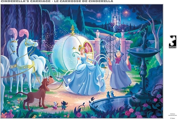 Buffalo Games - Silver Select -Disney - Cinderellas Carriage - 500 Piece Jigsaw Puzzle for Adults -Challenging Puzzle Perfect for Game Nights - Finished Size is 21.25 x 15.00 thumbnail 4