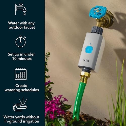 Rachio Smart Hose Timer (2 Valves + 1 WiFi Hub) – App-Controlled Outdoor Faucet Timer, Quick Install & Scheduling, Expandable System thumbnail 4