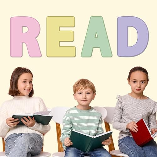 Classroom Reading Poster Decorations Pastel Reading Bulletin Board Rainbow Read Sign Posters Elementary Wall Decor Supplies for Teachers Students Readings Room Center School Library Outside Activities thumbnail 2