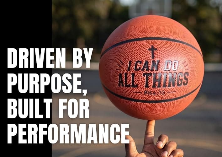 CybGene Engraved Christian Gifts, Inspirational Basketball with Philippians 4:13 Bible Verse, Rubber Basketball for Men and Boys, Official Size 7 (29.5") thumbnail 2