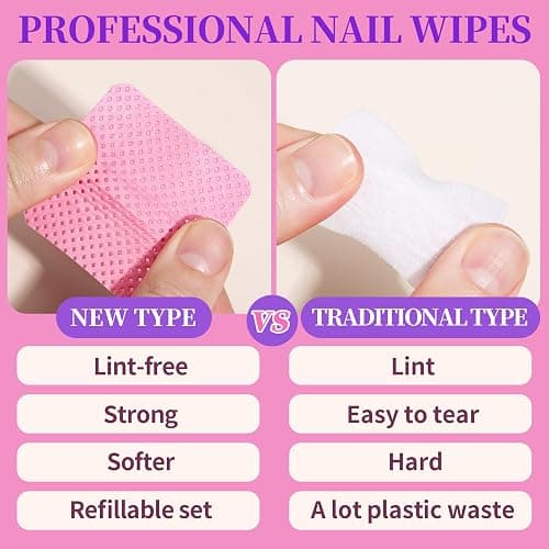 FANDAMEI 740PCS Lint Free Nail Wipes, Nail Wipes for Gel Nails Lint Free, Lint Free Wipes for Nails, Cleaning Pads for Nails, Glue Wipes Lash Extensions, Nail Lint Free Wipes, Nail Prep Pads thumbnail 6