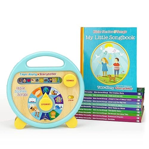Bible Stories and Songs Interactive Electronic Take Along Storyteller with 11 Books (Little Sunbeams) - Image 1