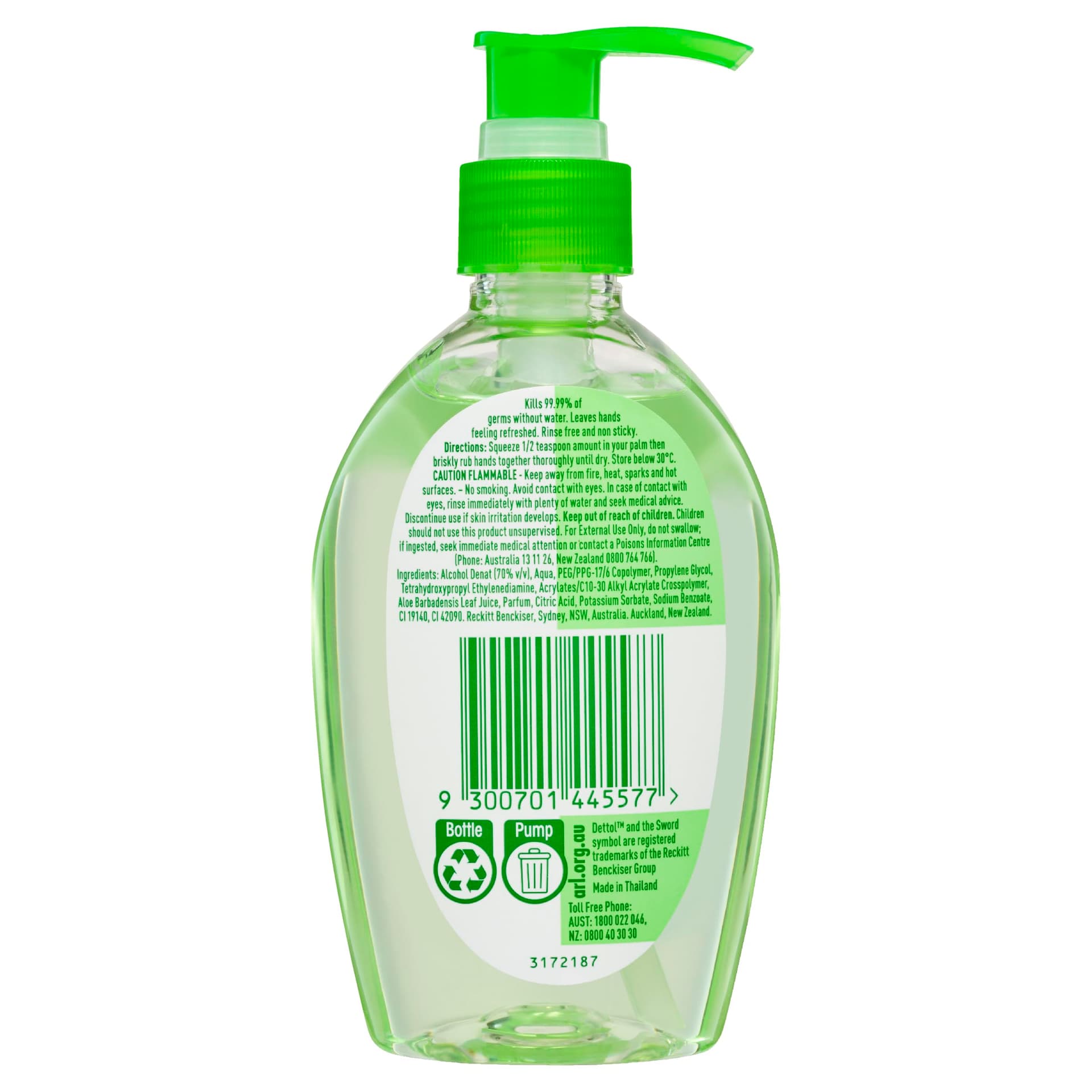 Dettol Healthy Touch Instant Liquid Hand Sanitiser Refresh, 200ml (Pack of 3) thumbnail 2