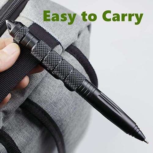 2 Pack Military Tactical Pens with 8 Black Refills, Emergency Self Defense & Glass Breaker Pen, Multi-Functional Survival Tac Pens Gifts for Men Dad Husband Him thumbnail 7