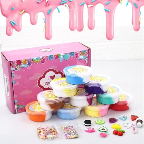 Butter Slime Kit for Girls 10 Pack, Party Favors with Watermelon, Coffee, Mint, Candy, and Lemon Slime, Stretchy and Non-Sticky, Stress Relief Toy for Boys, Easter Basket Stuffers 11 Colors thumbnail 2