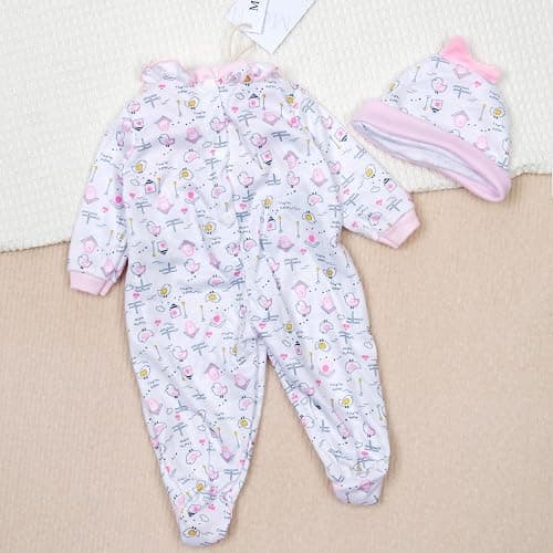 2Pcs Medylove Reborn Baby Dolls Girls Clothes 16-18 inch Newborn Reborn Doll Pink Outfit 17 inch Doll Printed Baby Jumpsuit thumbnail 6