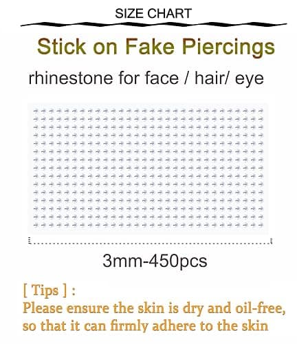 Longita Fake Piercings - Nose Ring, Eyebrow, Lip Ring, Labret Studs & More - Adhesive Face Jewelry thumbnail 3