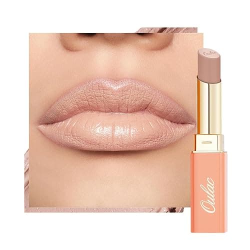 Oulac Beige Lipstick for Women, Pale Nude Matte Lip Base, Full Coverage Lip Color, Satin Matte Finish, Cream Texture, Hydrating, Infused with Hyaluronic Acid, Vegan & Clean Beauty 4g SG01 Bare - Image 1