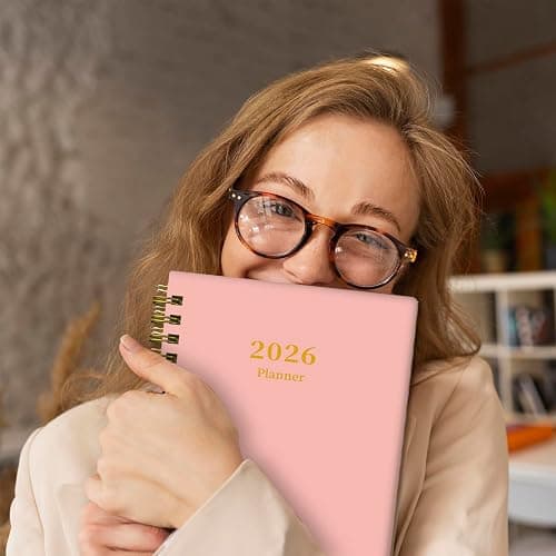 Ymumuda Academic Planner 2026, Daily Weekly and Monthly Calendar Planner (Jan. 2026-Dec. 2026),8.4"×6.3", Hardcover Notebook Teacher Supplies, Premium Thick Paper, Planners for School Work Office thumbnail 2