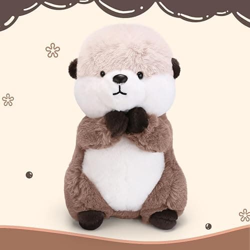 Riuhot Cute Otter Plush Soft Plushie Toy Stuffed Animal Birthday Gift for Kids Children Girls Boys 9.8 Inch Sea Otter Stuffed Animals thumbnail 4