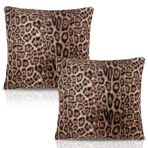 VorErgyllic Gaming Pillow Cushion Covers Gamer Gifts for Boys 45 X 45 Decorative 2pcs Game Pillow Cases for Gamers Living Room Bedroom Sofa Chair Cushion Covers Home Decor (Leopard) - Image 1