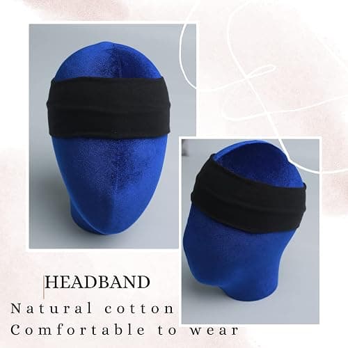 MLMOMVME 6 Pcs Black Headbands for Women Hair Cotton Headband Non-slip Stretchy Elastic Head Wrap Holder Hair Accessories thumbnail 7