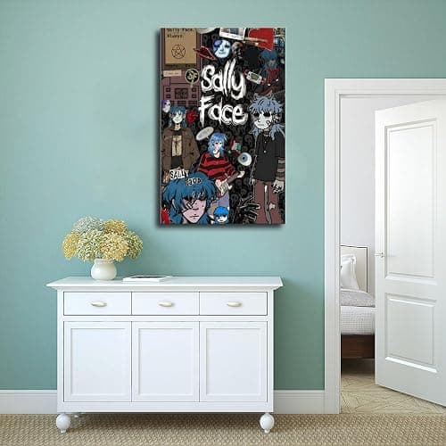 Sally Face Poster 1 Canvas Poster Bedroom Decor Sports Landscape Office Room Decor Gift Unframe-style 12x18inch(30x45cm) thumbnail 4